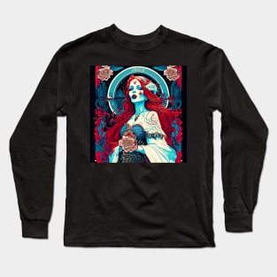 "Psychedelic Haunts: Unique and Colorful Halloween Horrors" Long Sleeve T-Shirt